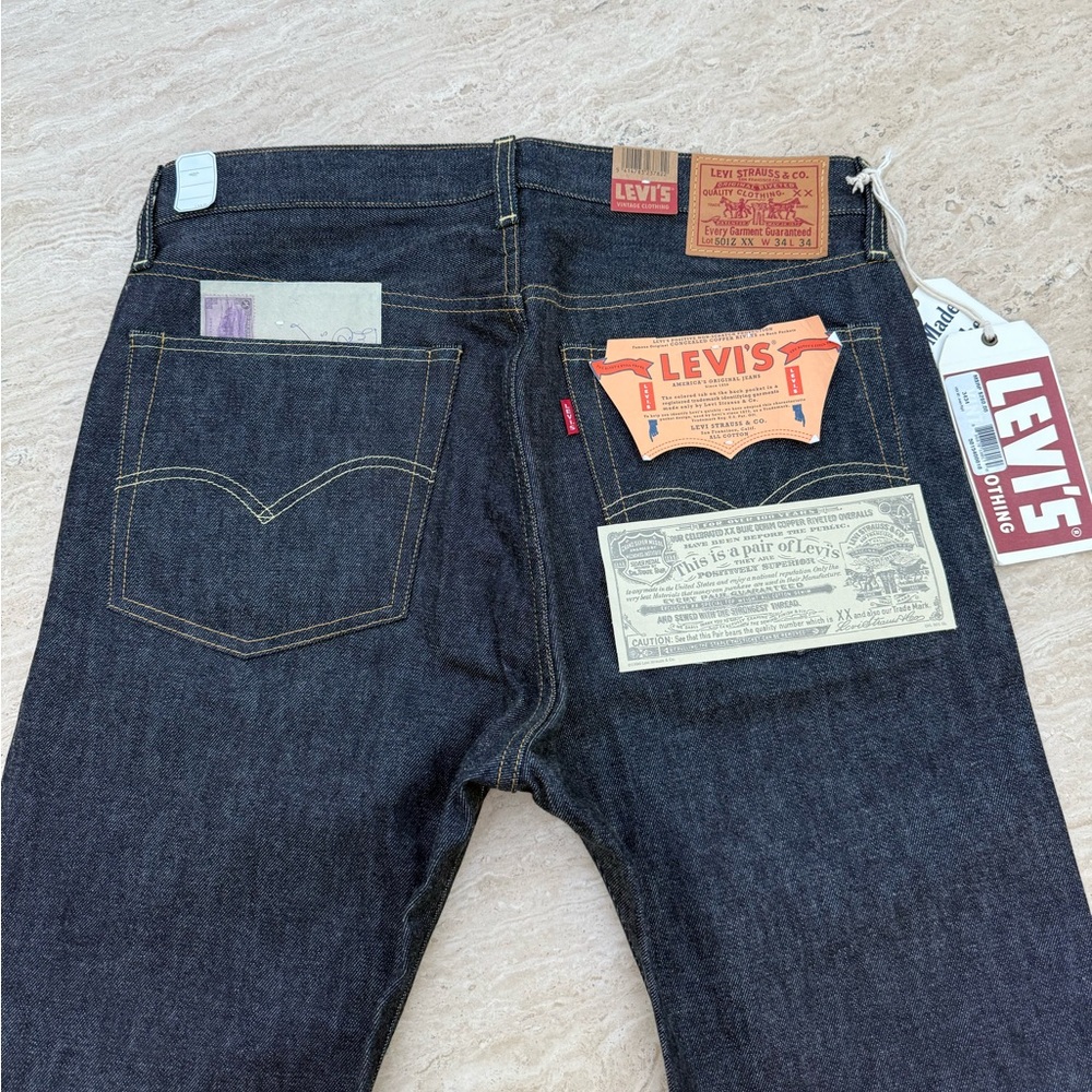 NWT! $260 Levi's 501Z XX 1954 Rigid Raw Selvedge  Straight Jeans Classic Style
